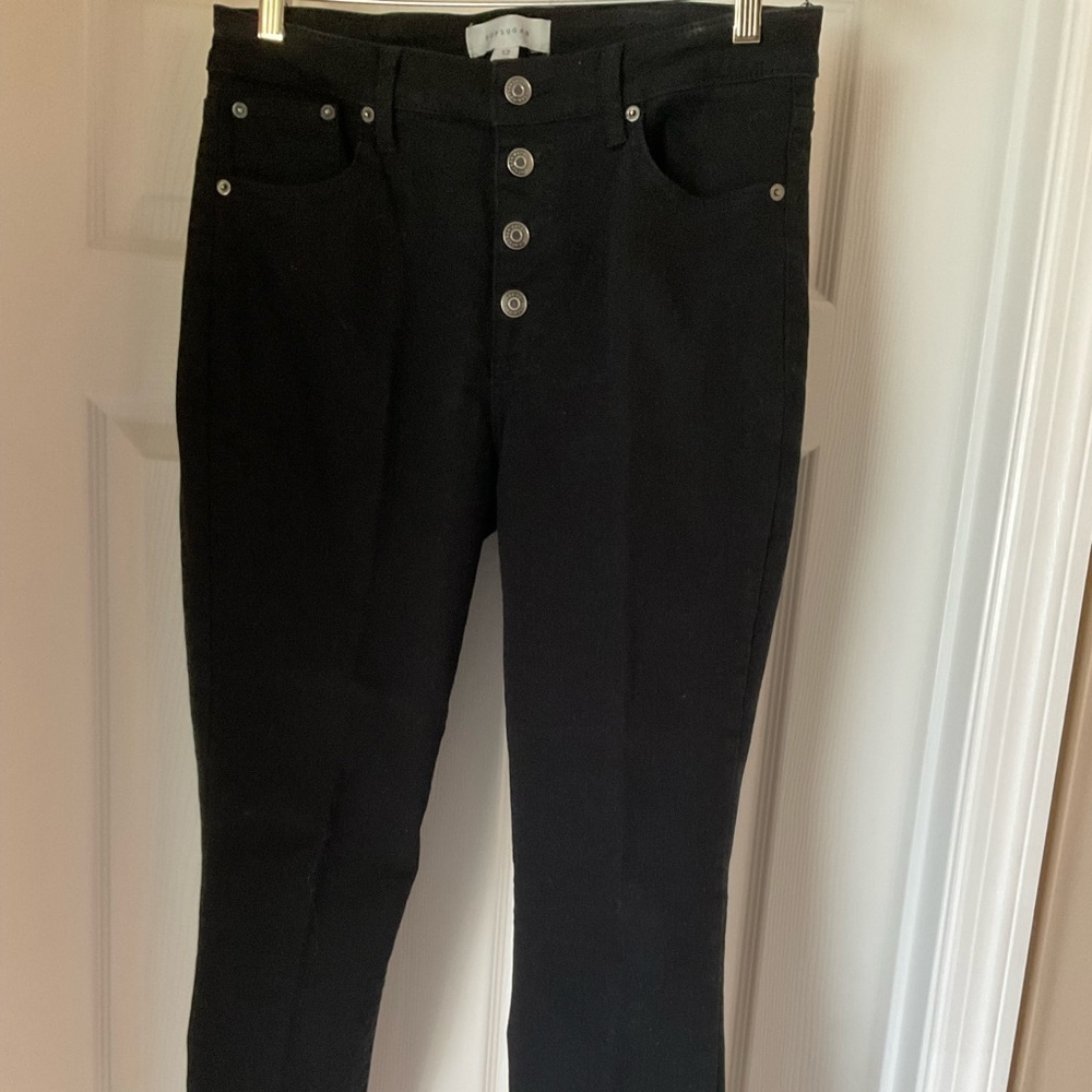 Pop Sugar Black Denim Button-fly